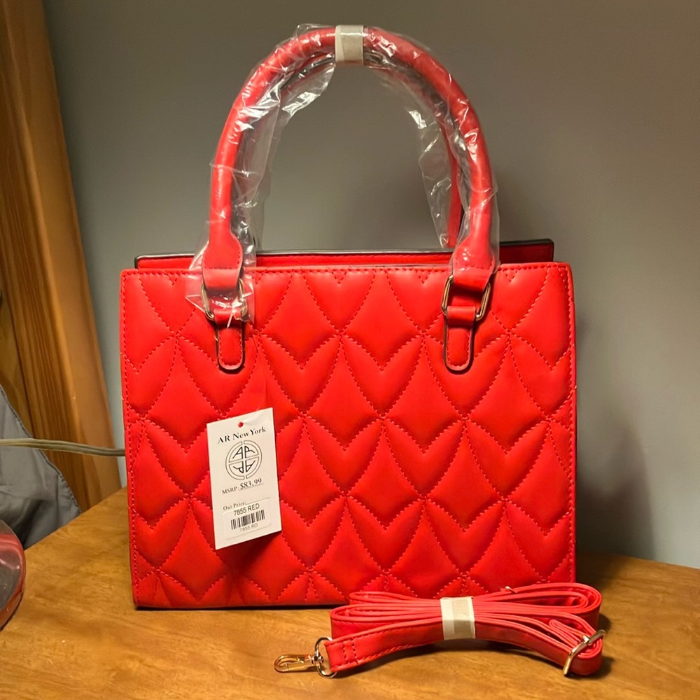 Red Quilted Women's Bag